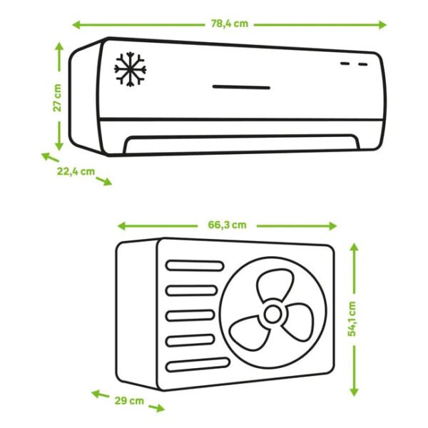 Aire acondicionado 1x1 FUJITSU ASY35UI-KP 3600fg - Imagen 2