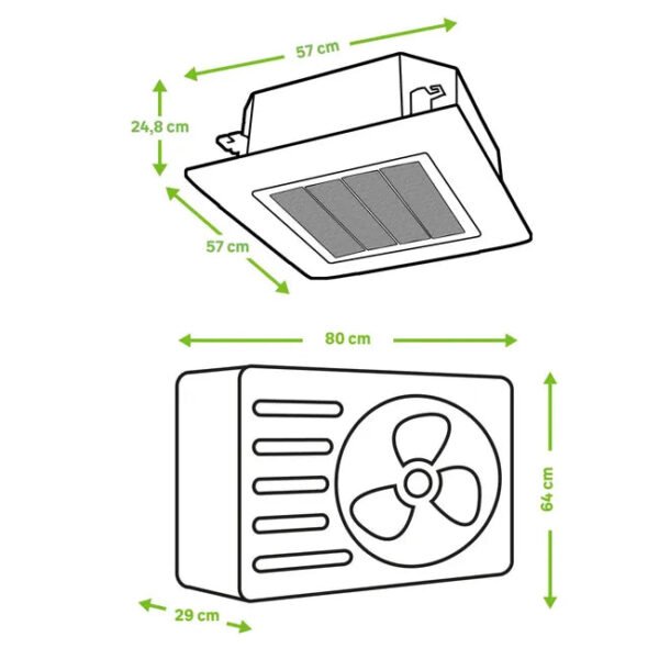 Aire acondicionado cassette MITSUBISHI FDTC50VFNX 4600 fg - Imagen 2